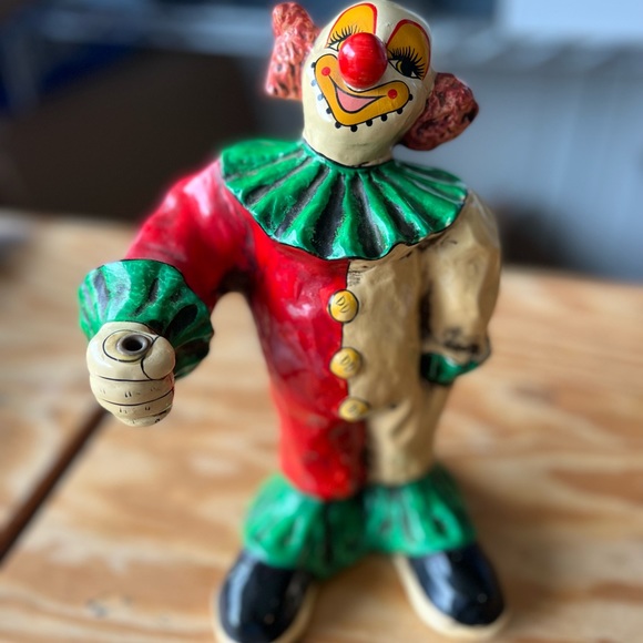 Vintage Mexican folk art ceramic clown figurine statue - Picture 3 of 12